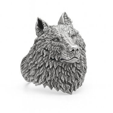 Anillo Wolf Plata 950